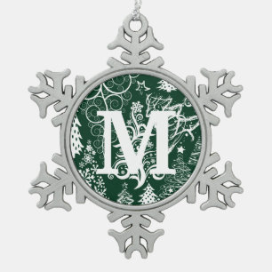Kundenspezifische Schneeflocken Zinn-Ornament