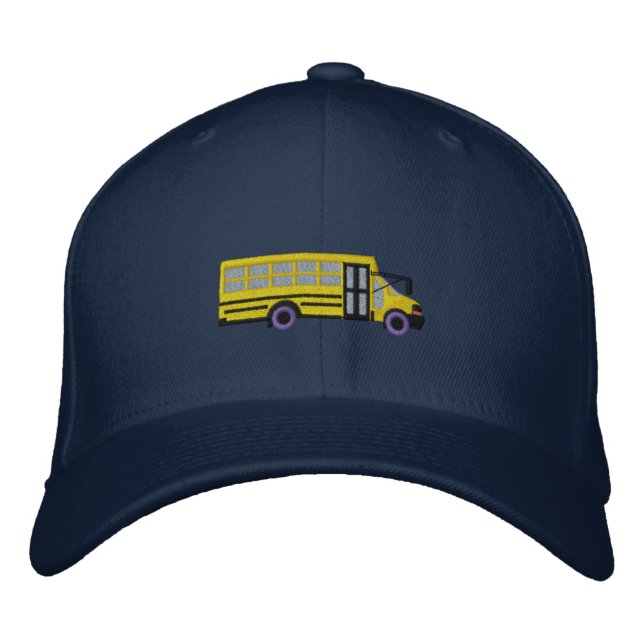 Kundenspezifische Schulminibus-Stickerei Bestickte Kappe (Vorderseite)
