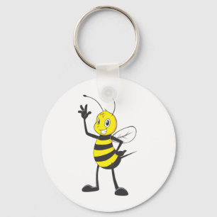 Kundenspezifische Shirts: Glückliche Bienen-Shirt Schlüsselanhänger