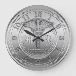 Kundenspezifische silberne Uhr Doktor-medizinische