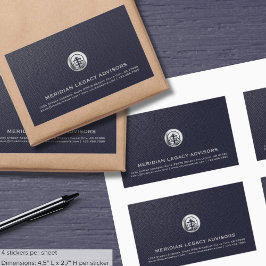 Kundenspezifische Silver Siegel Logo-Business Rech Rechteckiger Aufkleber