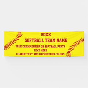 Kundenspezifische Softball-Fahne Ihr Text und Banner