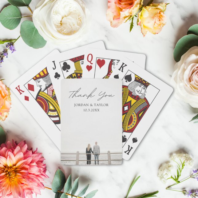 Kundenspezifische Spielkarten Hochzeitskarten Foto (Custom Playing Cards Wedding Photo Thank You Favor
)