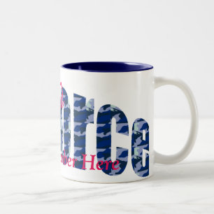 Kundenspezifische stolze Luftwaffen-Tasse Zweifarbige Tasse