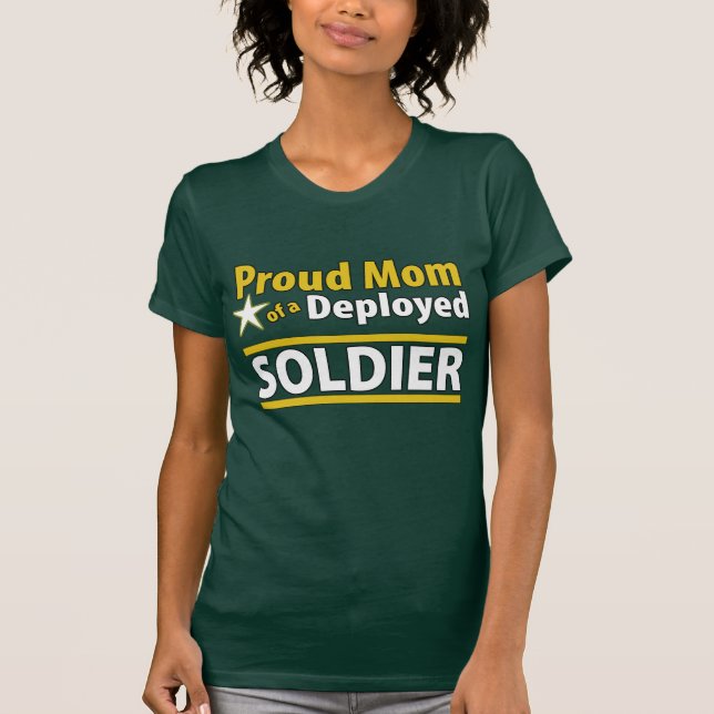 Kundenspezifische stolze Mama eines entfalteten T-Shirt (Vorderseite)