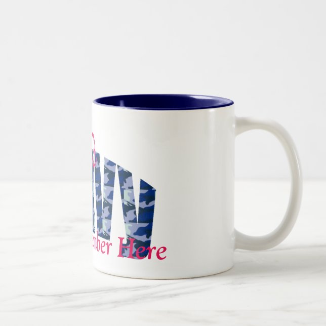 Kundenspezifische stolze Marine-Tasse Zweifarbige Tasse (Rechts)