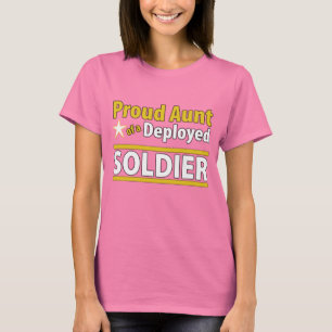 Kundenspezifische stolze Tante eines entfalteten T-Shirt