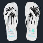 Kundenspezifische Strand-Jamaika-Hochzeit drehen Flip Flops<br><div class="desc">Ein großes willkommenes Geschenk für Ihre Gäste. Stellen Sie Fußbekleidung für Ihre Gäste für die Strandzeremonie zur Verfügung. Elke Clarke © drehen kundenspezifische Monogramm-Reise-Hochzeit Reinfälle für Strand-Hochzeiten um. Fertigen Sie mit Ihren Namen, Datum, Monogramm, verheirateten Initiale des letzten Namens und Bestimmungsort besonders an. Bringt die personalisierte Hochzeitsstrand-Taschentasche in unserem Speicher...</div>