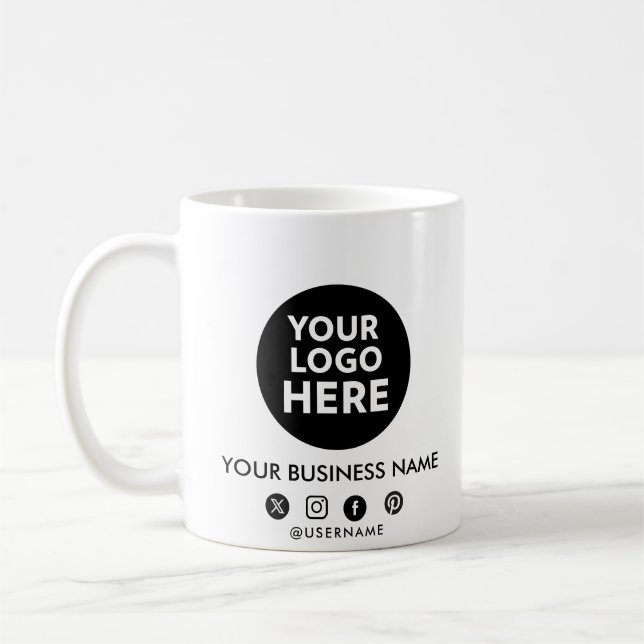 Kundenspezifische Tasse mit Firmenlogo (Links)