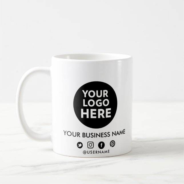 Kundenspezifische Tasse mit Firmenlogo (Links)