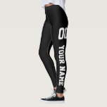 Kundenspezifische Team Sports-Leggings Leggings<br><div class="desc">Fügen Sie Ihren Teamnamen und Ihre Teamnummer zu diesen personalisierten Jersey-Leggings hinzu.</div>