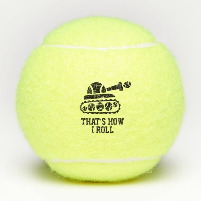Kundenspezifische Tennisbälle mit lustigem Logo (Vorderseite)