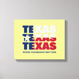 Kundenspezifische TEXAS-Freundschaftsangelegenheit Leinwanddruck