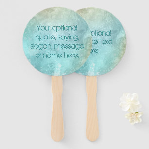 Kundenspezifische Text Aquarell-Spritzenhandfans Fächer
