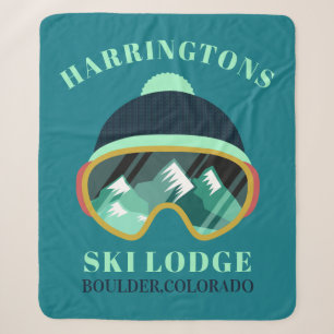 Kundenspezifische Text-Ski-Masken-Fleecedecken Sherpadecke
