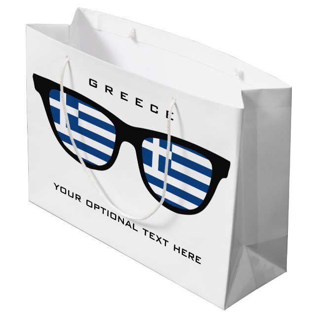 Kundenspezifische Text- u. Farbgeschenktasche der Große Geschenktüte (Rückseite Schrägansicht)