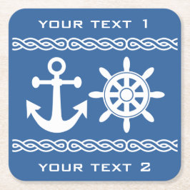 Kundenspezifische Text- u. FarbnautischUntersetzer Rechteckiger Pappuntersetzer