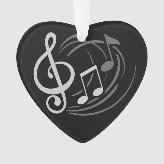 Kundenspezifische Textverzierung des Musiknotens Ornament (Vorderseite)