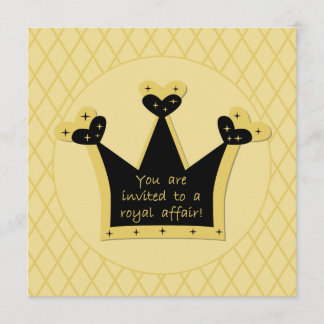 Kundenspezifische Tiara-königliche Einladung