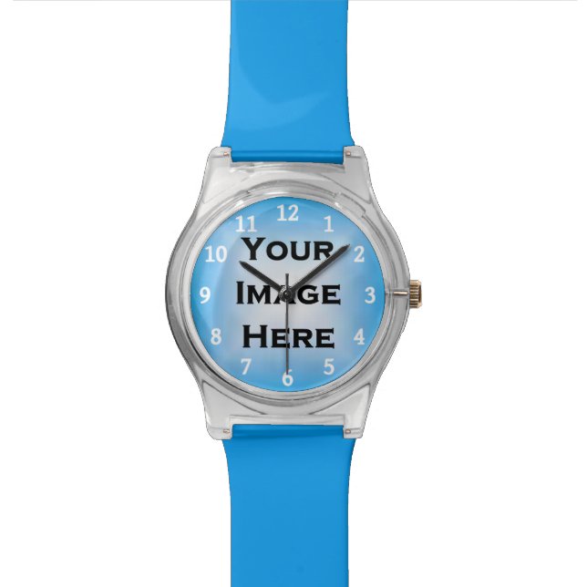 Kundenspezifische Uhr mit weißen Zahlen (Nahaufnahme)