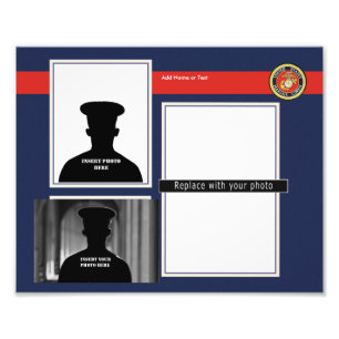 Kundenspezifische USMC-Foto-Collage Fotodruck