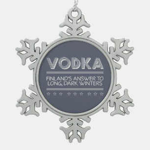 Kundenspezifische Verzierungen des WODKAS Farb Schneeflocken Zinn-Ornament