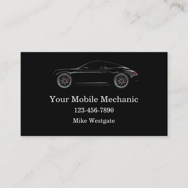 Kundenspezifische Visitenkarten für Automobile Visitenkarte (Vorderseite)