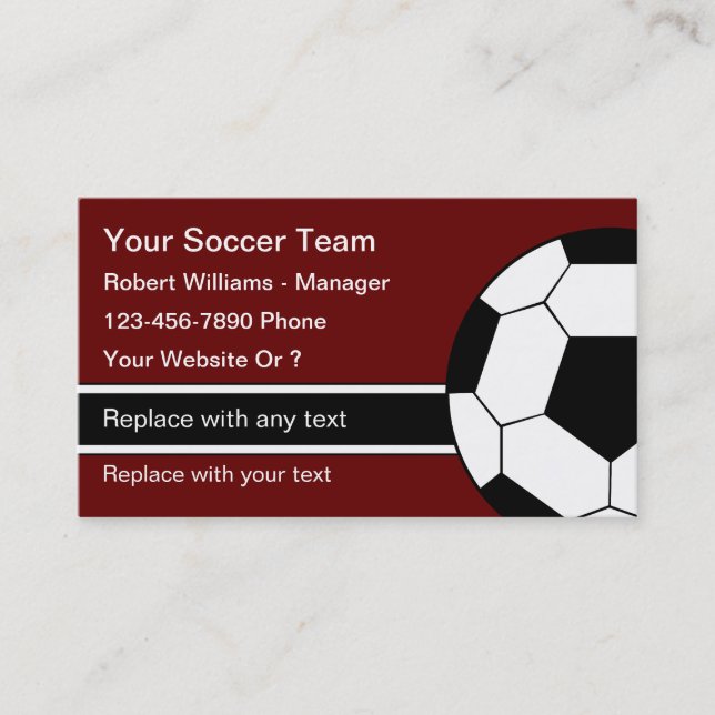 Kundenspezifische Visitenkarten für Fußball-Coach Visitenkarte (Vorderseite)