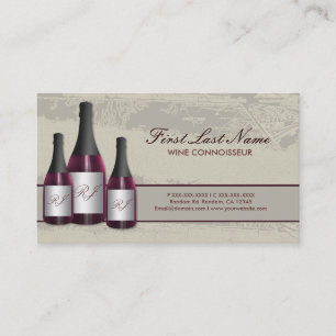 Kundenspezifische Visitenkarten für Rotwein Visitenkarte