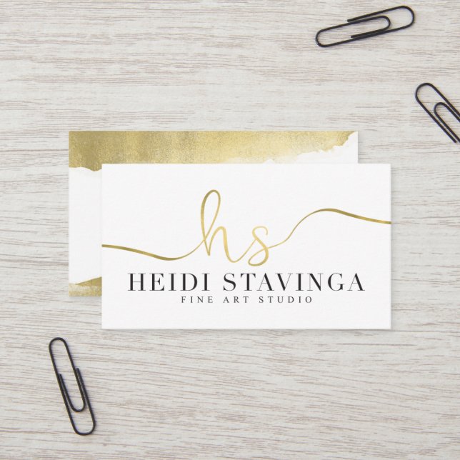 Kundenspezifische Visitenkarten: Heidi Stavinga Visitenkarte (Vorderseite/Rückseite Beispiel)
