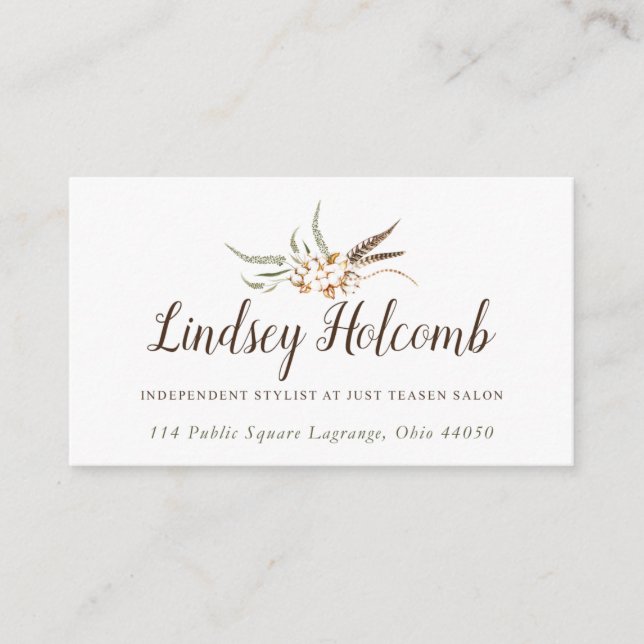 Kundenspezifische Visitenkarten: Lindsey H Terminkarte (Vorderseite)