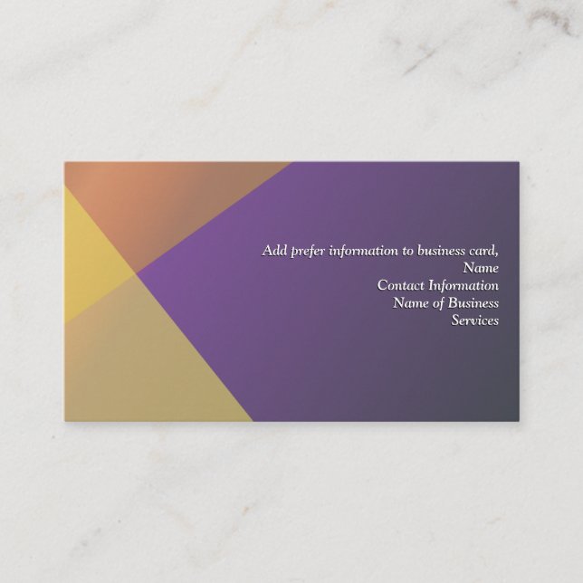 Kundenspezifische Visitenkarten, Markengeschäft, Visitenkarte (Vorderseite)