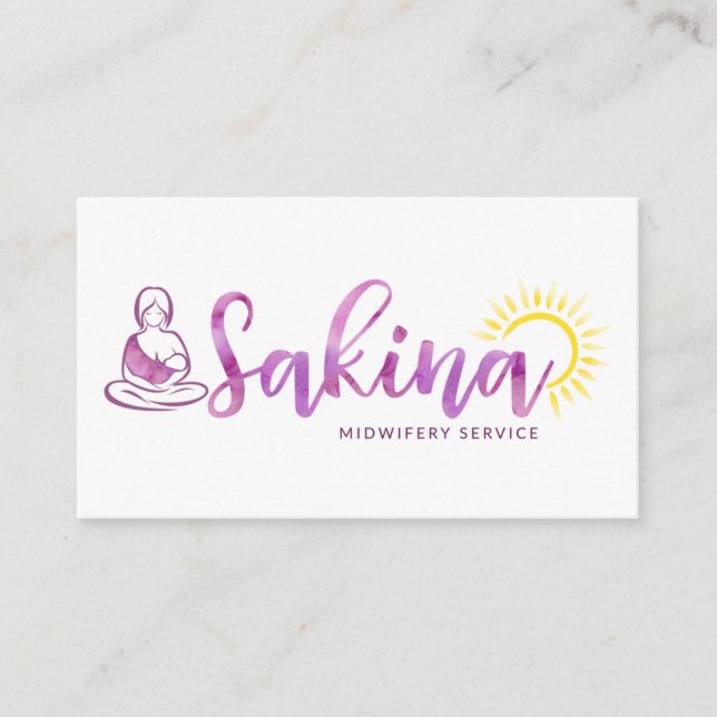 Kundenspezifische Visitenkarten: Sakina Visitenkarte (Vorderseite)