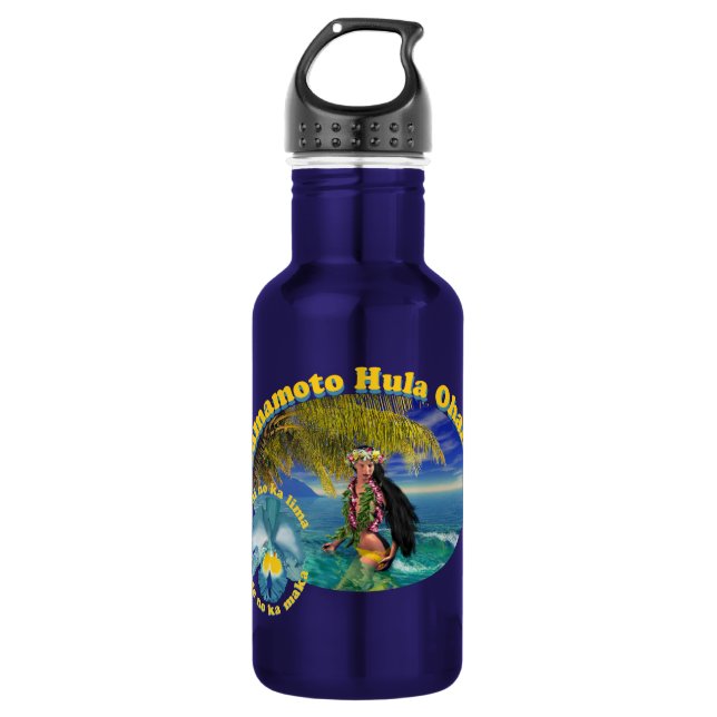Kundenspezifische Wasser-Flasche 3 Yamamotos Hula Trinkflasche (Vorderseite)