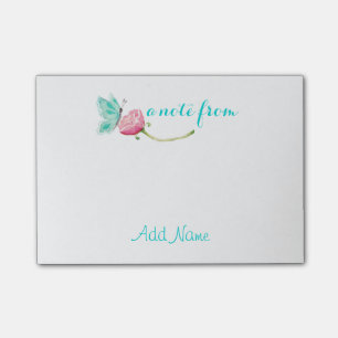 Kundenspezifische Watercolor-Rose Posten-it® Post-it Klebezettel