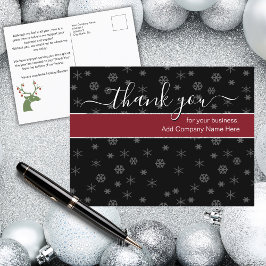 Kundenspezifische Weihnachten dank Nachrichten Postkarte