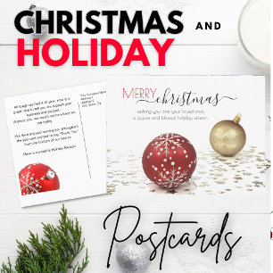 Kundenspezifische Weihnachten dank Nachrichten Postkarte