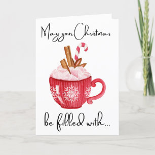 Kundenspezifische Weihnachts-Kaffeekonzerte für Fr Feiertagskarte