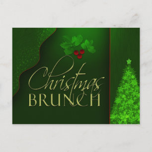 Kundenspezifische WeihnachtsBruncheinladung Einladungspostkarte