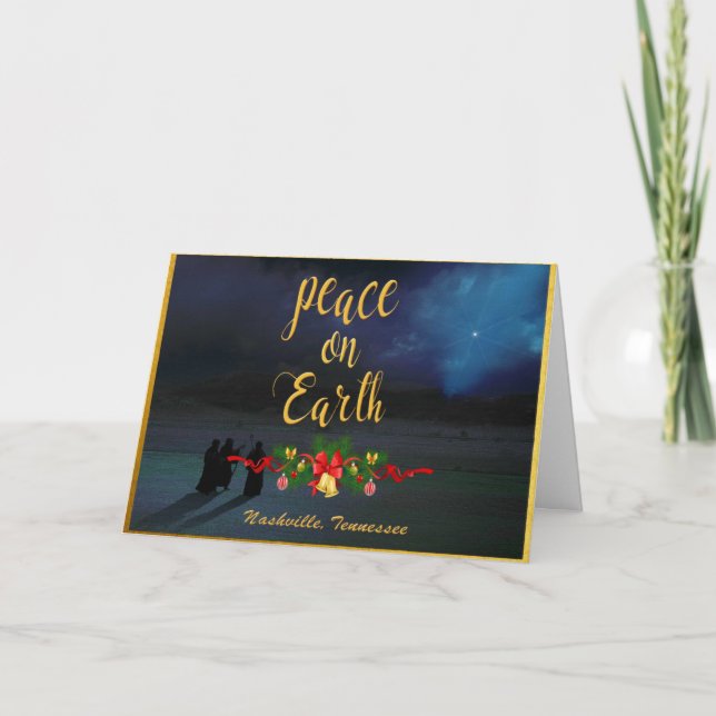 Kundenspezifische Weihnachtskarte Nashvilles - Feiertagskarte (Vorderseite)