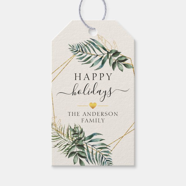 Kundenspezifische Weihnachtsmarken für botanische  Geschenkanhänger (Vorderseite)