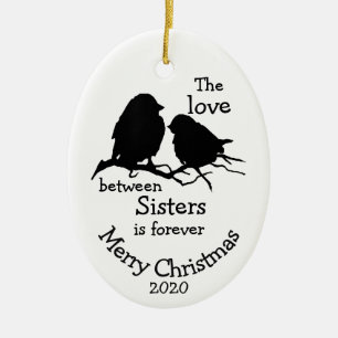 Kundenspezifische Weihnachtszeit-Liebe zwischen Si Keramik Ornament