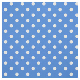 Kundenspezifische weiße Polka-Punkte auf blauem Stoff