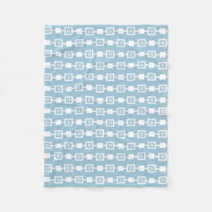 Kundenspezifische weiße Retro quadratische Fleecedecke