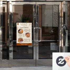 Kundenspezifische Werbeaktion für Kleinbäckereierz Fensteraufkleber