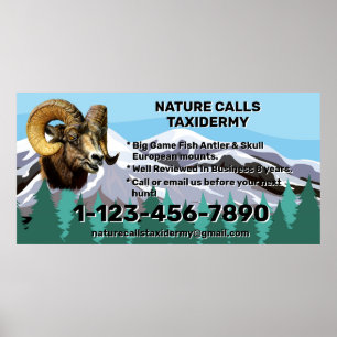 Kundenspezifische Werbeaktion für Taxidermy Shop Poster