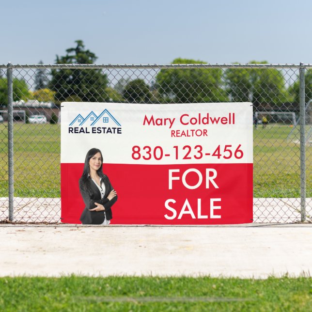 Kundenspezifische Werbung für Red White Realtor Fo Banner (InSitu)