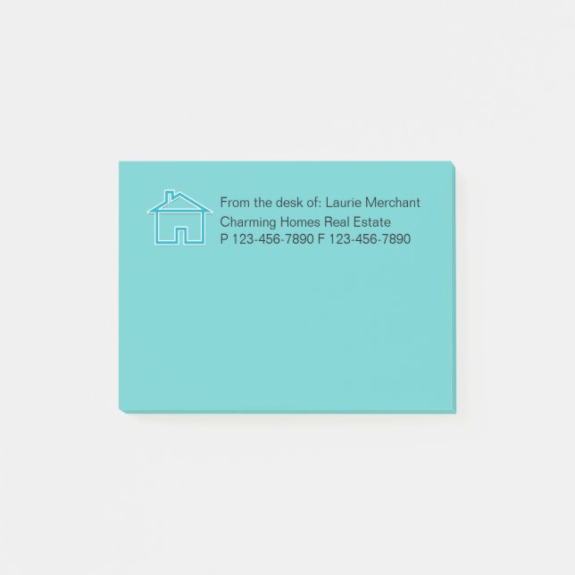 Kundenspezifische wirkliche Anwesen-Posten Post-it Klebezettel (Vorderseite)