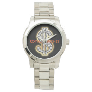 Kundenspezifische Zeichenuhr des silbernen Dollars Armbanduhr