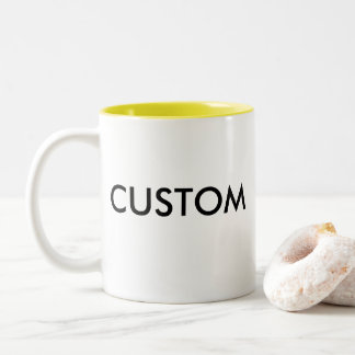 Kundenspezifische Zwei-Ton 11oz Tasse - GELB nach